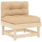 Houten loungeset met massief grenenhout en voetenbank salontafel - Tuinsets