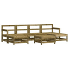Houten loungeset met zachte kussens voor in de tuin - Tuinsets