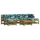 Houten loungeset met zachte kussens voor in de tuin - Tuinsets