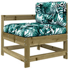 Houten loungeset met zachte kussens voor in de tuin - Tuinsets