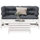 Houten loungeset van massief grenenhout met gelat ontwerp - Tuinsets