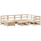 Houten loungeset van massief grenenhout met modulair ontwerp - Tuinsets