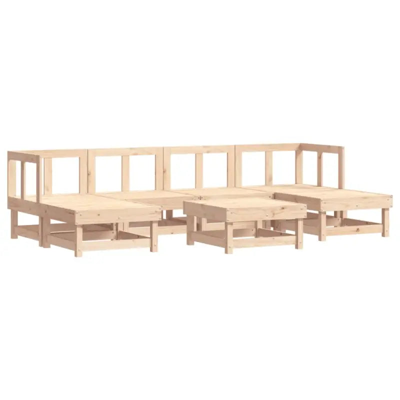 Houten loungeset van massief grenenhout voor in de tuin of terras - Tuinsets