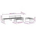 Houten loungeset van massief grenenhout voor tuin of terras - Tuinsets