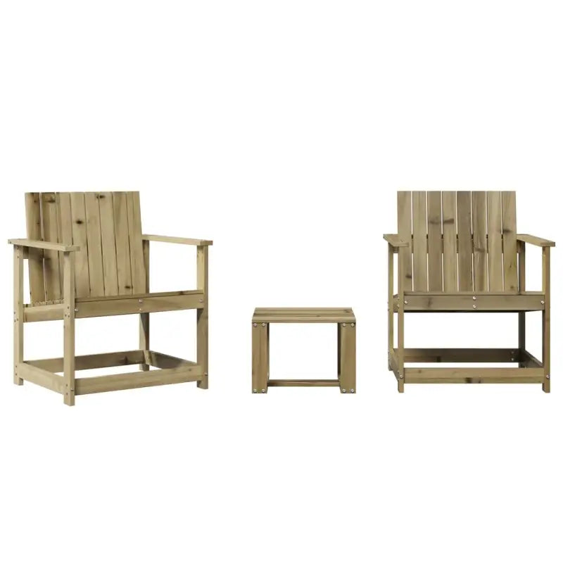 Houten loungeset van vacuüm geïmpregneerd grenenhout voor tuin en terras - Tuinstoelen