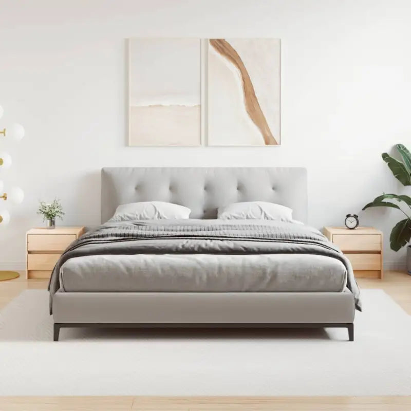 Houten nachtkastje van massief grenenhout met elegant ontwerp - Naturel / 2 - Nachtkastjes