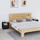 Houten nachtkastje van massief grenenhout voor decoratieve spullen - Zwart / 2 - Nachtkastjes