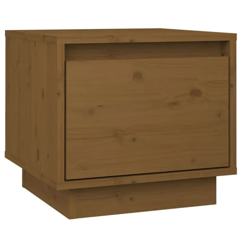 Houten nachtkastjes van massief grenenhout met moderne charme - Honingbruin / 1 - Nachtkastjes