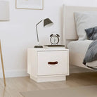 Houten nachtkastjes van massief grenenhout voor een elegant interieur - Wit / 1 - Nachtkastjes