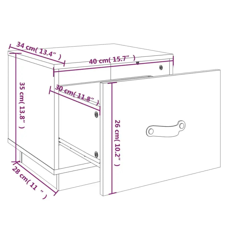 Houten nachtkastjes van massief grenenhout voor een elegant interieur - Nachtkastjes