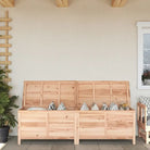 Houten opbergbox voor buiten van massief vurenhout voor binnen handbereik - Naturel / 198.5 x 50 x 56.5 cm