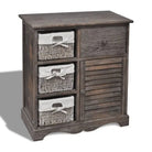 Houten Opbergkast met Trendy Design voor Inrichting - Bruin / 60 x 30 x 63 cm / 1 - Opbergkasten & lockerkasten