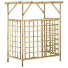 Houten pergola voor 2 containers van groen geïmpregneerd grenenhout - Tuinbogen latwerk & pergola’s