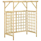 Houten pergola voor 2 containers van groen geïmpregneerd grenenhout - Tuinbogen latwerk & pergola’s