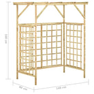 Houten pergola voor 2 containers van groen geïmpregneerd grenenhout - Tuinbogen latwerk & pergola’s