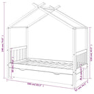 Houten peuterbed met lade in massief grenenhout met boomhut-stijl - Peuter- & kinderbedden