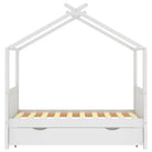 Houten peuterbed met lade in massief grenenhout met boomhut-stijl - Peuter- & kinderbedden