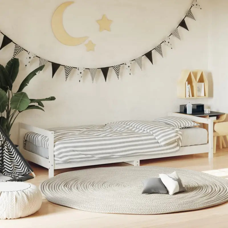 Houten Peuterrandbeden van massief grenenhout met tijdloos design - Wit / 90 x 190 cm - Peuter- & kinderbedden