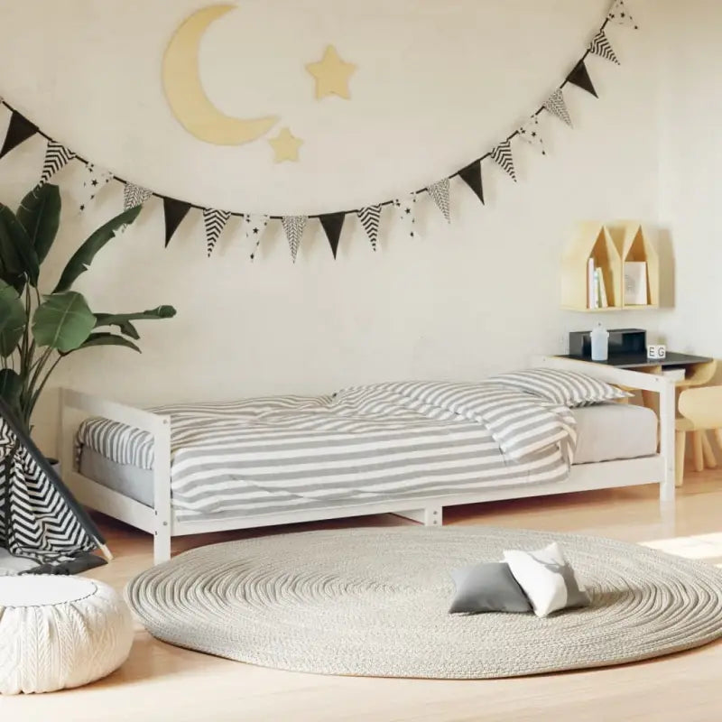 Houten Peuterrandbeden van massief grenenhout met tijdloos design - Wit / 80 x 200 cm - Peuter- & kinderbedden