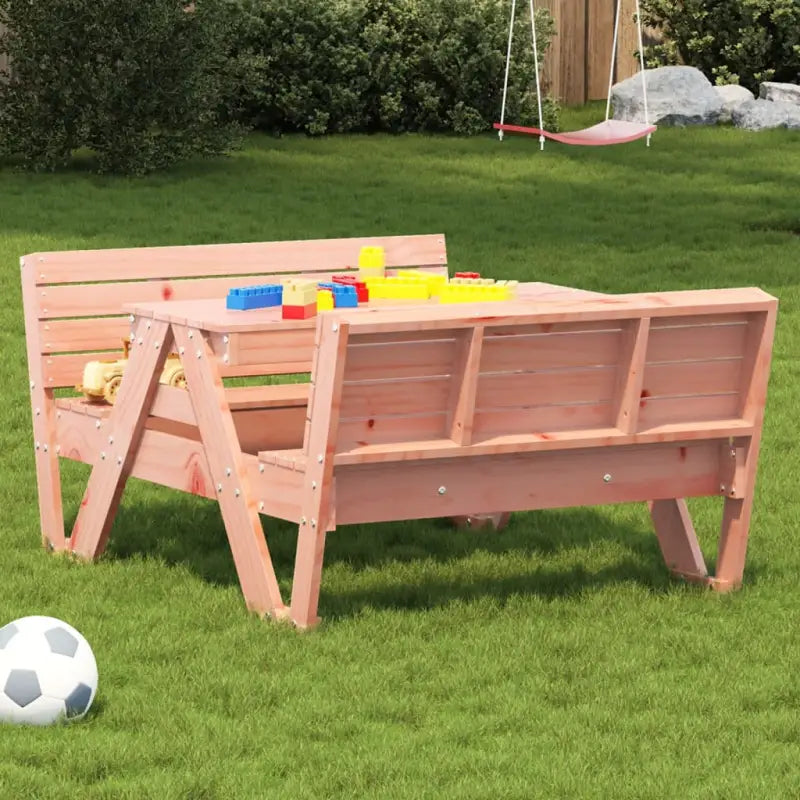 Houten picknicktafel van massief grenenhout voor kinderbaksesspellen - Natuurlijk douglashout / 1 - Tuintafels