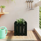 Houten plantenbak van geïmpregneerd grenenhout voor tuin en interieur - Zwart grenenhout / 40 x 40 x 40 cm / 1