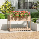Houten plantenbak van massief grenenhout voor binnen en buiten - Naturel / 111.5 x 54 x 81 cm / 1 - Bloempotten &