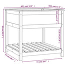 Houten plantenbak van massief grenenhout voor binnen en buiten - Bloempotten & plantenbakken