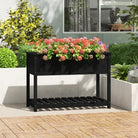 Houten plantenbak van massief grenenhout voor binnen en buiten - Zwart / 111.5 x 54 x 81 cm / 1 - Bloempotten &
