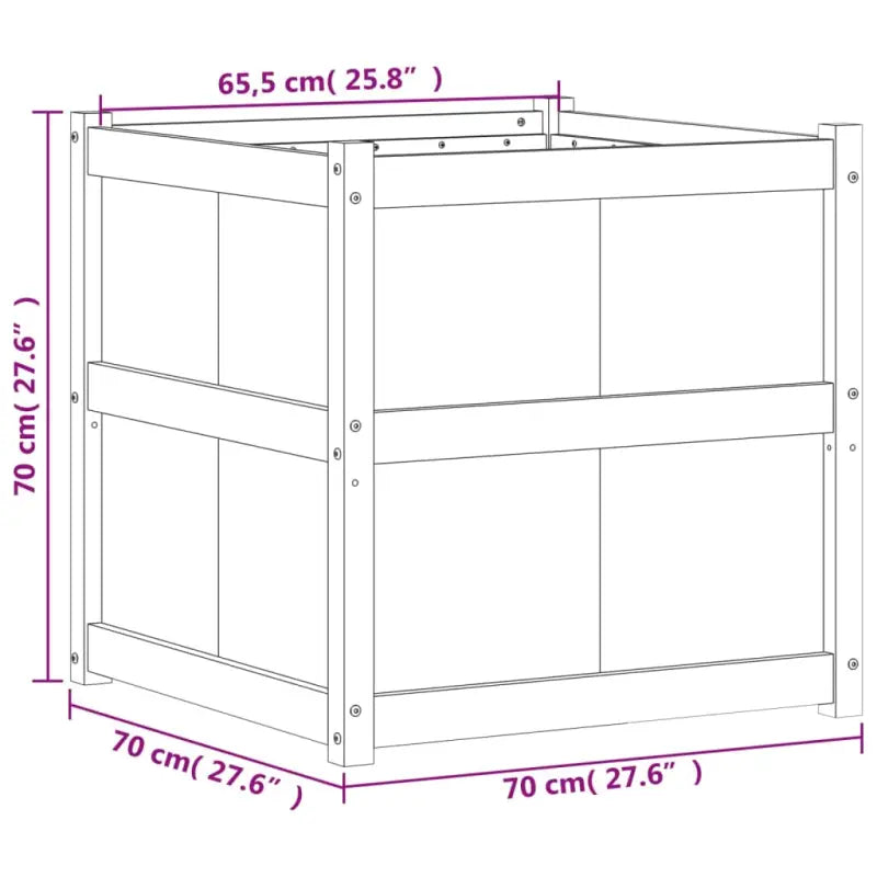 Houten plantenbak van massief grenenhout voor tuin en balkon - Bloempotten & plantenbakken