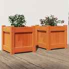 Houten plantenbakken van geïmpregneerd grenenhout voor tuin en balkon - Bruingrenen / 2 - Bloempotten & plantenbakken