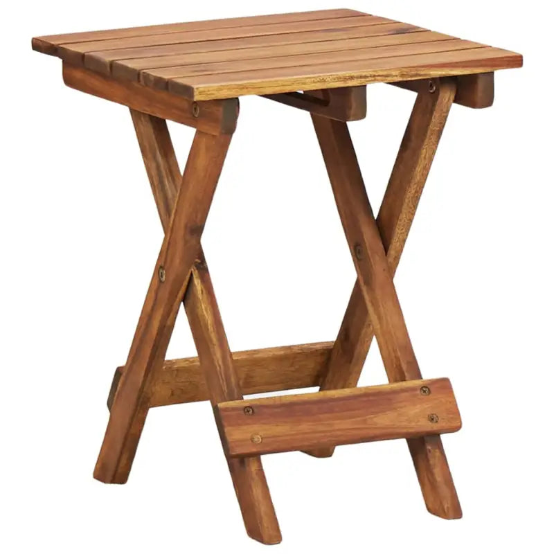 Houten plantenstandaard van massief acaciahout met natuurlijke olieafwerking - 30 x 30 x 38 cm / 1 - Plantenstandaarden