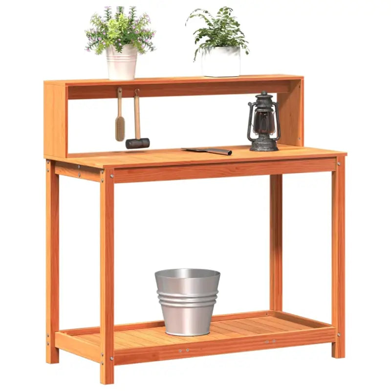 Houten Plantenstandaard van massief grenenhout voor binnen en buiten - Plantenstandaarden