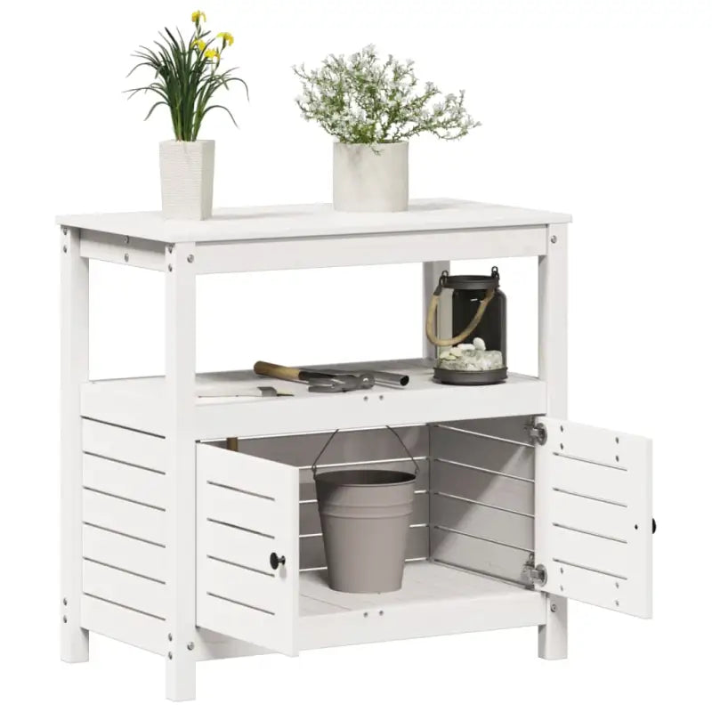 Houten Plantenstandaard van massief grenenhout voor binnen en buiten - Plantenstandaarden