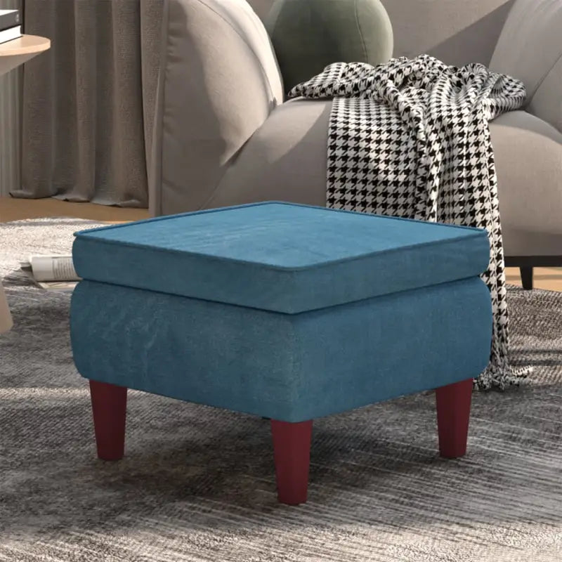 Houten poten kruk met zacht zitcomfort voor in elk huis - Blauw / 1 - Klapstoelen & krukken