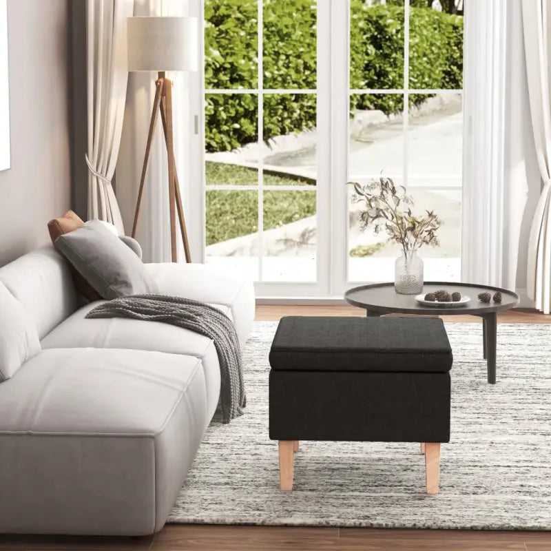 Houten poten kruk met zacht zitcomfort voor in elke woonkamer - Zwart / 1 - Klapstoelen & krukken