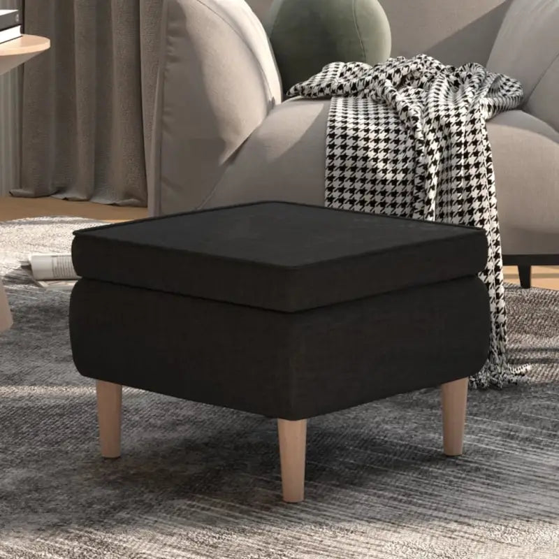 Houten poten kruk voor woonkamer met zachte vulling en stijl - Klapstoelen & krukken
