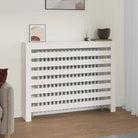 Houten radiatorombouw van massief grenenhout voor decoratie en extra plankruimte - Wit / 108.5 x 19 x 84 cm / 1