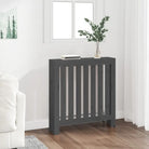 Houten radiatorombouw van massief grenenhout voor extra stijl en functionaliteit - Grijs / 79.5 x 19 x 84 cm / 1