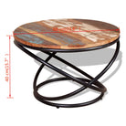 Houten salontafel in antieke stijl met massief gerecycled hout - Salontafels