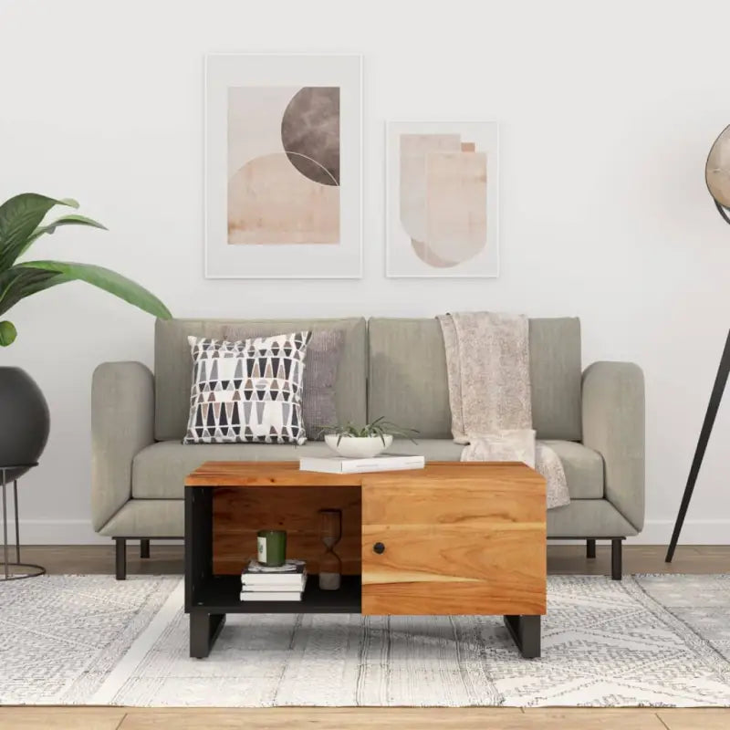 Houten salontafel van massief gerecycled hout voor een unieke uitstraling - Bruin / 1 - Salontafels