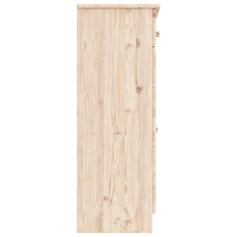 Houten schoenenkast van massief grenenhout met houten knoppen - Naturel / 1 - Schoenenrekken