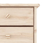 Houten schoenenkast van massief grenenhout met houten knoppen - Naturel / 1 - Schoenenrekken