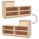 Houten schoenenkast van massief grenenhout voor effectieve opbergruimte - Naturel / 1 - Schoenenrekken