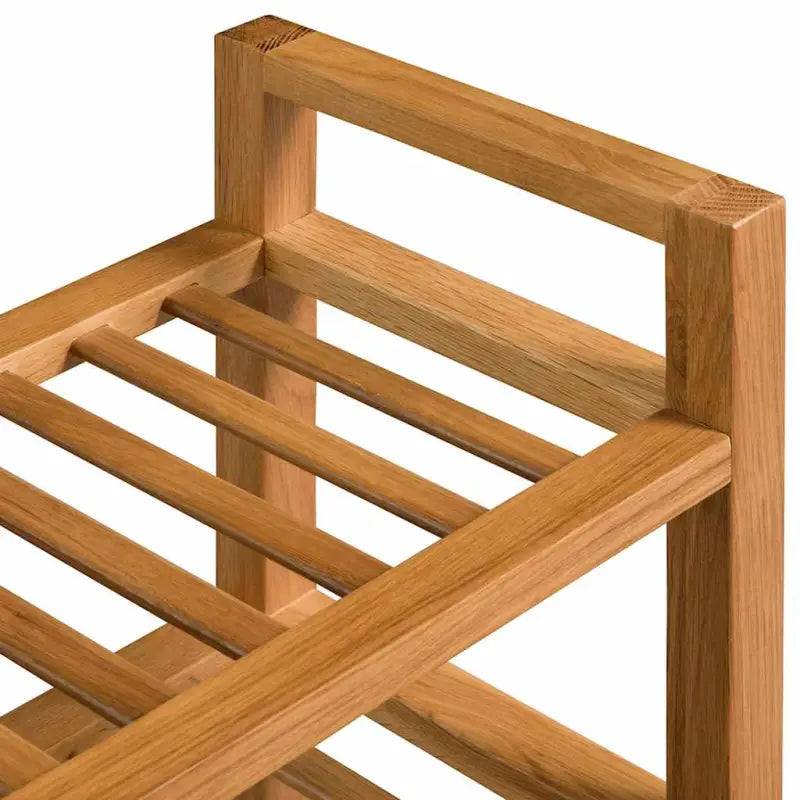 Houten schoenenrek van massief eikenhout met rustieke stijl - 1 / 60 cm / 100 cm - Schoenenrekken