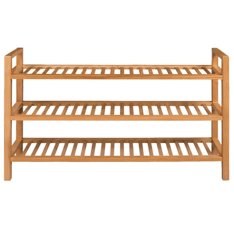 Houten schoenenrek van massief eikenhout met rustieke stijl - 1 / 60 cm / 100 cm - Schoenenrekken