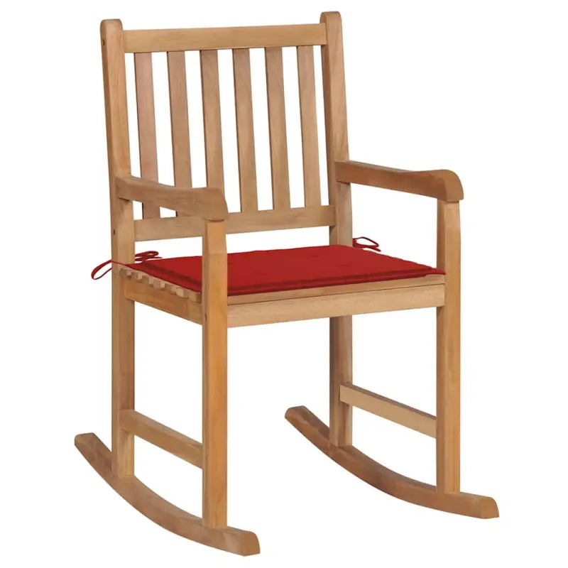 Houten schommelstoel voor binnen en buiten de perfecte keuze fijn geschuurd - Rood / 1 - Tuinstoelen