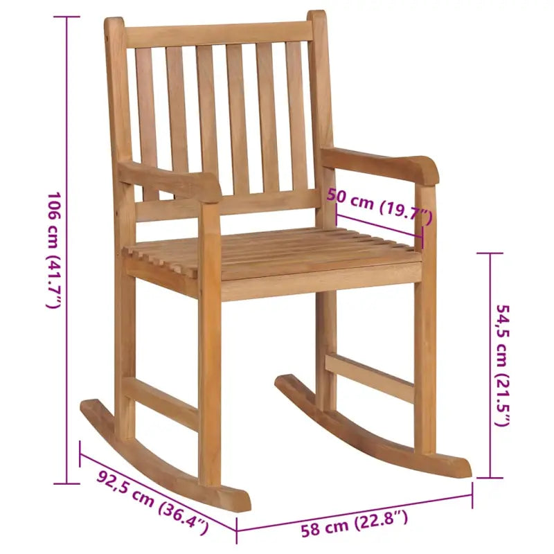 Houten schommelstoel voor binnen en buiten de perfecte keuze fijn geschuurd - Tuinstoelen