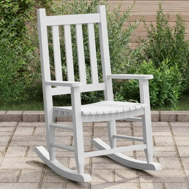 Houten Schommelstoel voor Buiten met Stevige Populierenhouten Frame - Wit / 1 - Schommelstoelen
