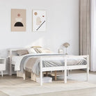 Houten seniorenbed van massief grenenhout voor een goede nachtrust - Wit / 135 x 190 cm - Bedden & bedframes