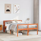 Houten seniorenbed van massief grenenhout voor een goede nachtrust - Wasbruin / 120 x 200 cm - Bedden & bedframes